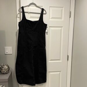 Old Navy Denim Black Midi Dress